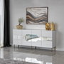 Hanah Home Consola Milan Blanca y Dorada